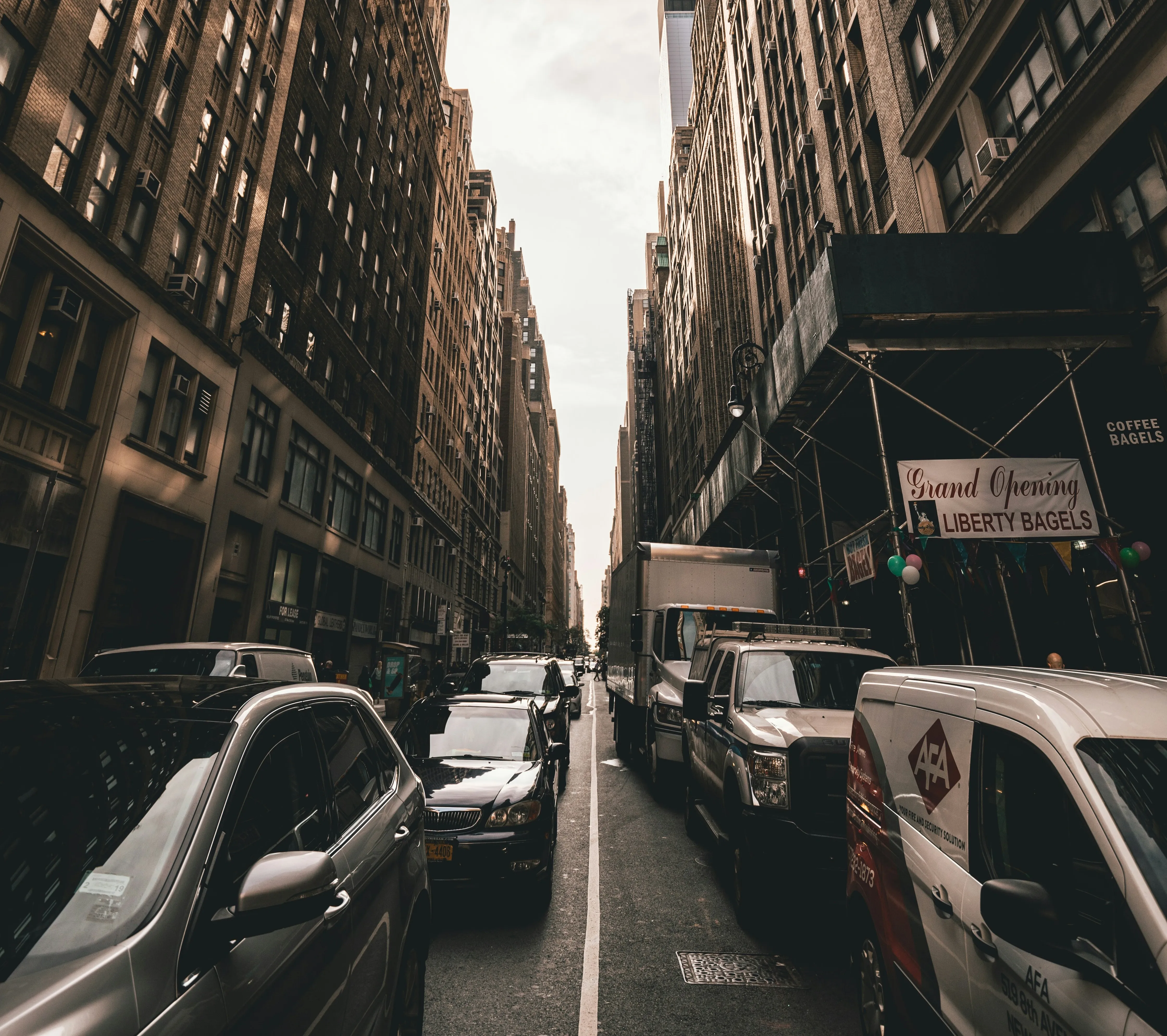 cars on a street